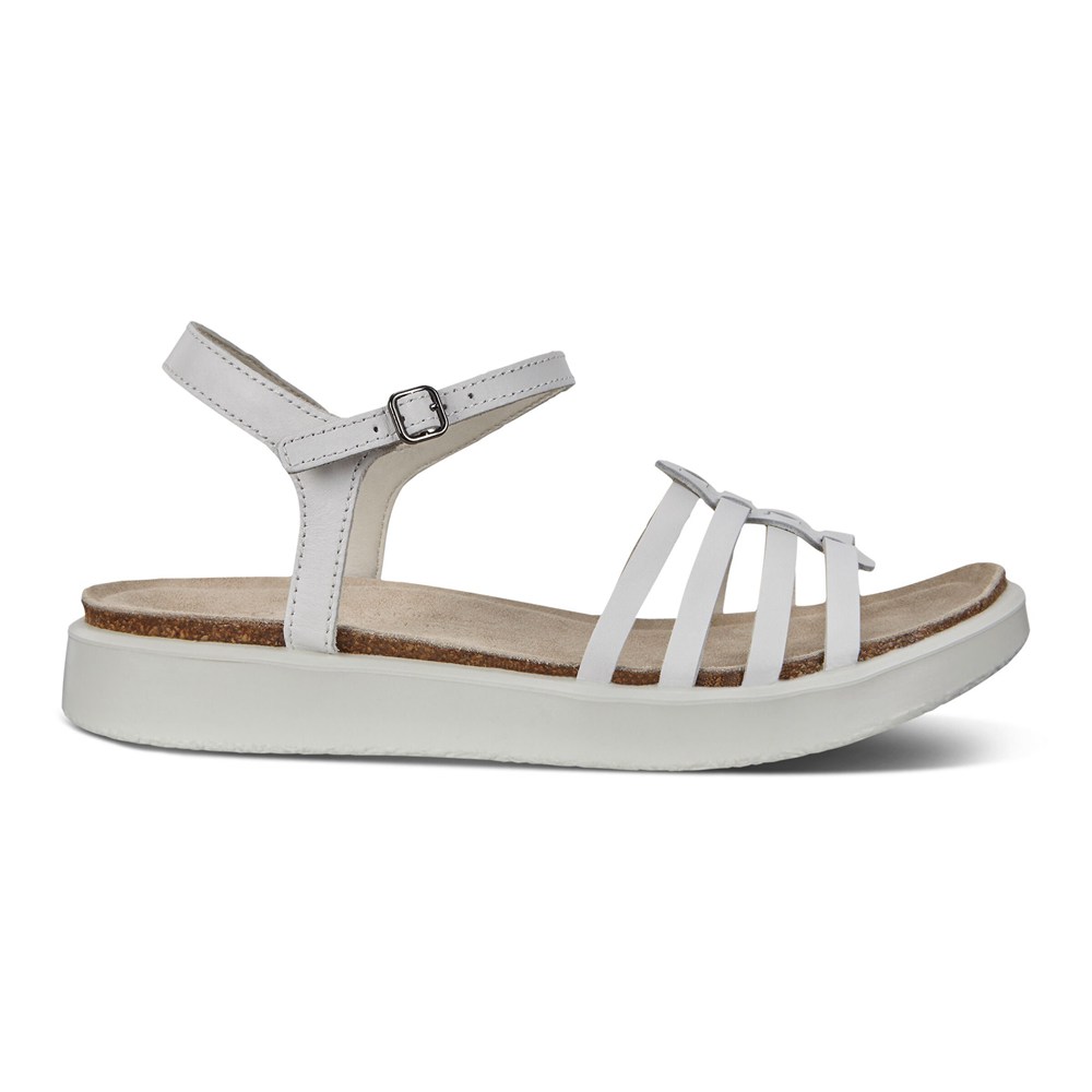 ECCO Womens Sandals White - Corksphere Strappy - WSX-728490